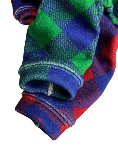 ストレッチフリースチェックロンパース犬服ブランドのドッグデプト/DOG DEPT