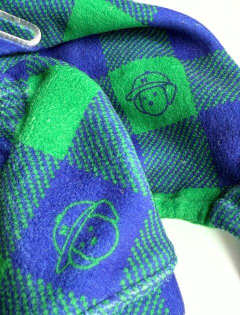 ストレッチフリースチェックロンパース犬服ブランドのドッグデプト/DOG DEPT