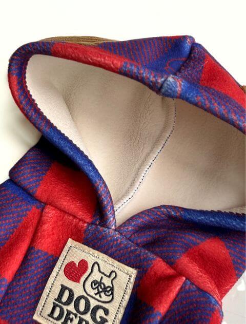 ストレッチフリースチェックロンパース犬服ブランドのドッグデプト/DOG DEPT