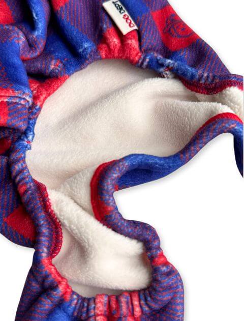 ストレッチフリースチェックロンパース犬服ブランドのドッグデプト/DOG DEPT