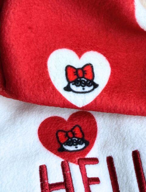 ストレッチフリースハートロンパース犬服ブランドのドッグデプト/DOG DEPT