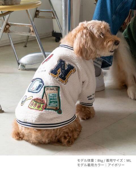 DOGアピールボアフリーススタジャン 犬服ブランドのドッグデプト/DOG DEPT