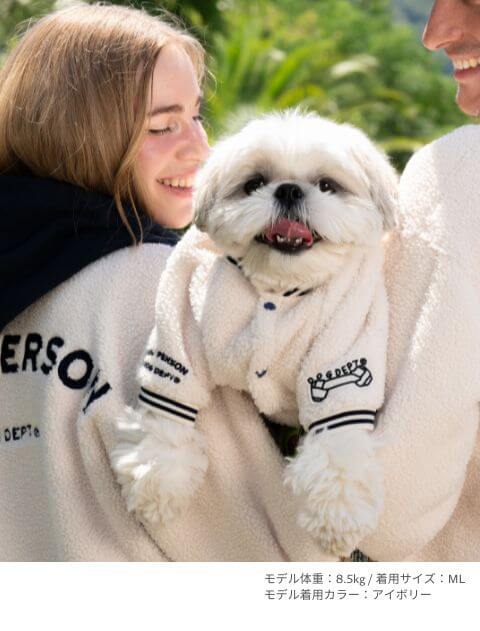 DOGアピールボアフリーススタジャン 犬服ブランドのドッグデプト/DOG DEPT