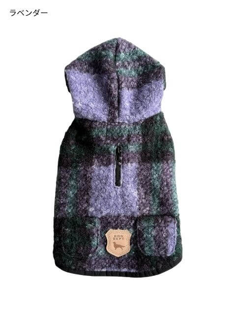 ブークレチェックコート 犬服ブランドのドッグデプト/DOG DEPT