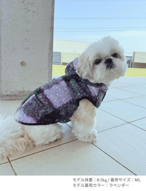 ブークレチェックコート 犬服ブランドのドッグデプト/DOG DEPT