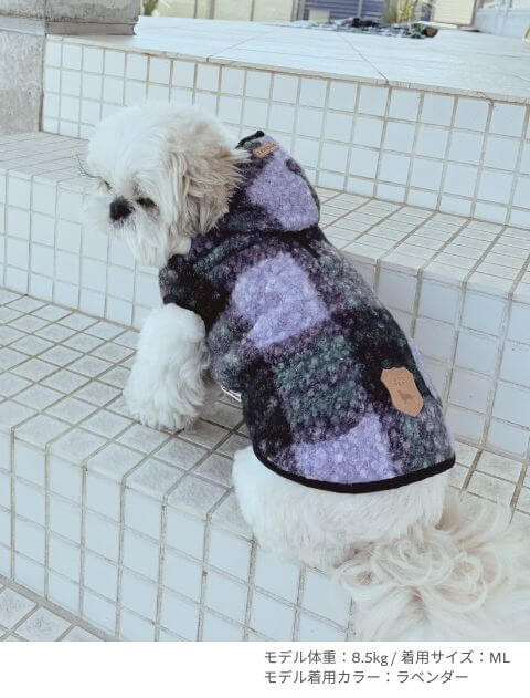 ブークレチェックコート 犬服ブランドのドッグデプト/DOG DEPT