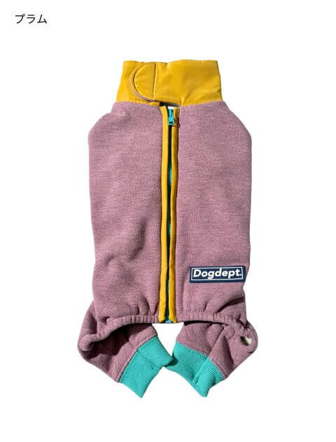 Dウォーム背中ジップロンパース 犬服ブランドのドッグデプト/DOG DEPT