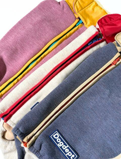 Dウォーム背中ジップロンパース 犬服ブランドのドッグデプト/DOG DEPT