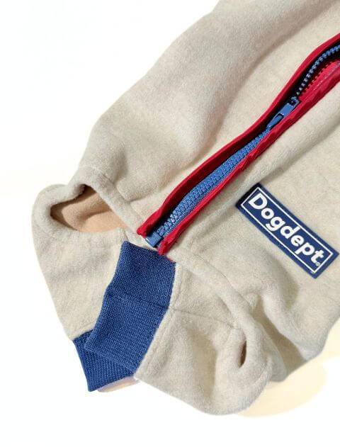 Dウォーム背中ジップロンパース 犬服ブランドのドッグデプト/DOG DEPT