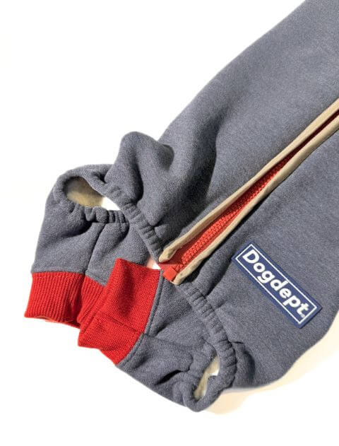 Dウォーム背中ジップロンパース 犬服ブランドのドッグデプト/DOG DEPT