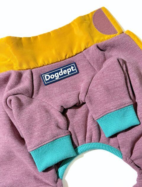 Dウォーム背中ジップロンパース 犬服ブランドのドッグデプト/DOG DEPT