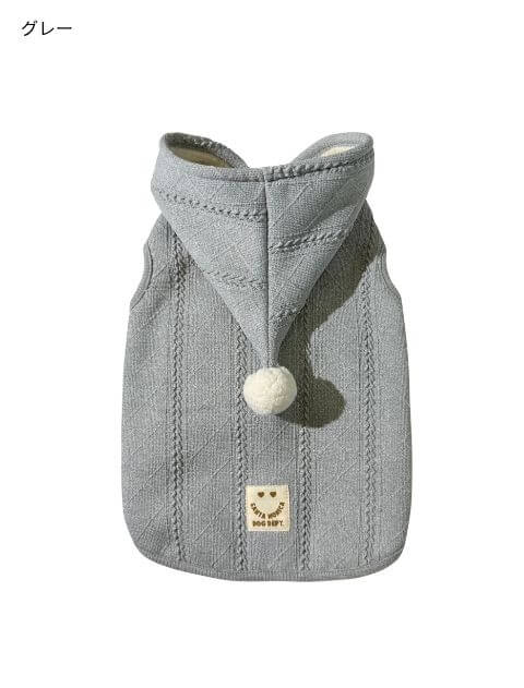 裏ボアケーブルボタンパーカー 犬服ブランドのドッグデプト/DOG DEPT