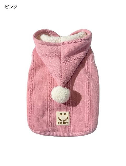 裏ボアケーブルボタンパーカー 犬服ブランドのドッグデプト/DOG DEPT
