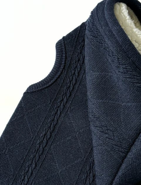 裏ボアケーブルボタンパーカー 犬服ブランドのドッグデプト/DOG DEPT