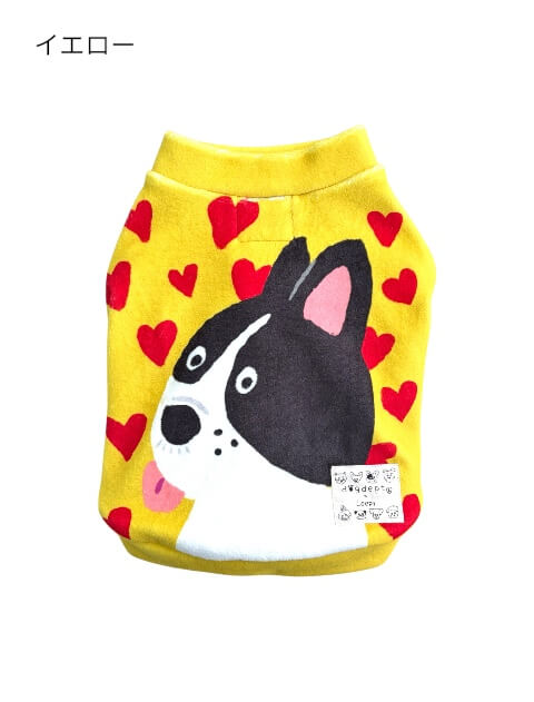 イラストドッグフリースT 犬服ブランドのドッグデプト/DOG DEPT