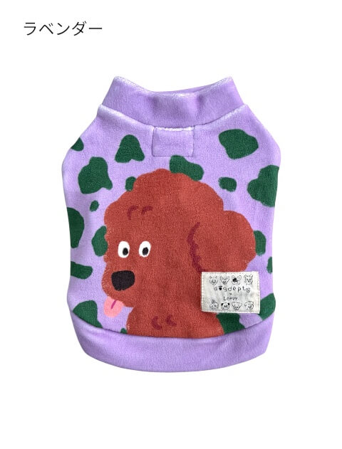 イラストドッグフリースT 犬服ブランドのドッグデプト/DOG DEPT