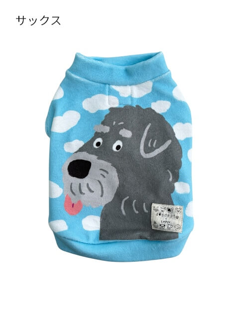 イラストドッグフリースT 犬服ブランドのドッグデプト/DOG DEPT