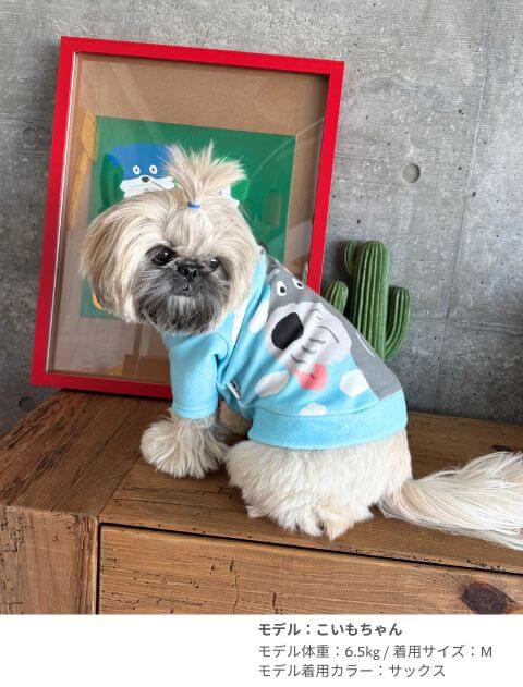 イラストドッグフリースT 犬服ブランドのドッグデプト/DOG DEPT