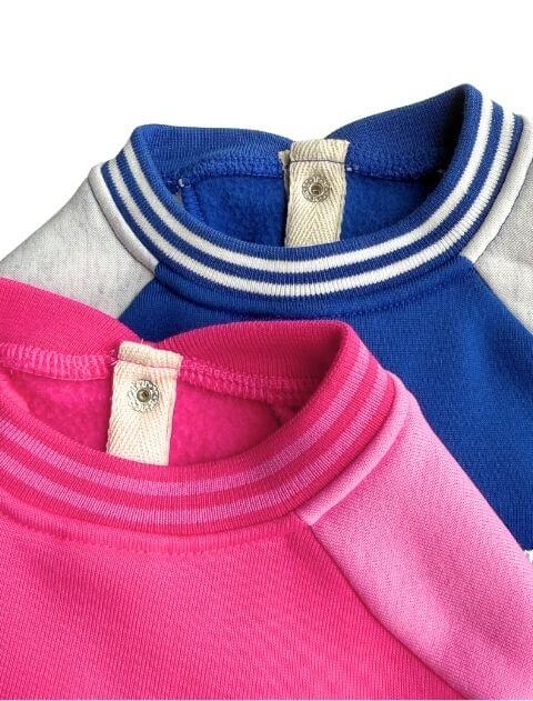 スポーツロゴラグランボタンスウェット 犬服ブランドのドッグデプト/DOG DEPT