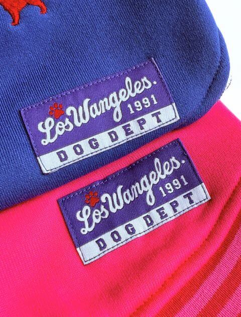 スポーツロゴラグランボタンスウェット 犬服ブランドのドッグデプト/DOG DEPT