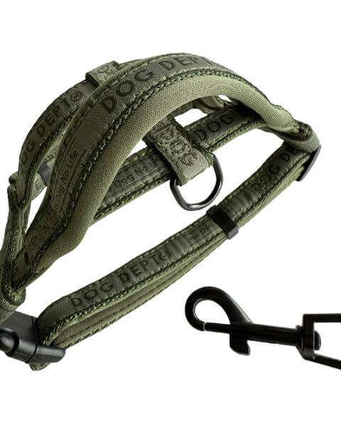 ジャガードロゴ　リード＆ショルダーハーネス ブランドのドッグデプト/DOG DEPT