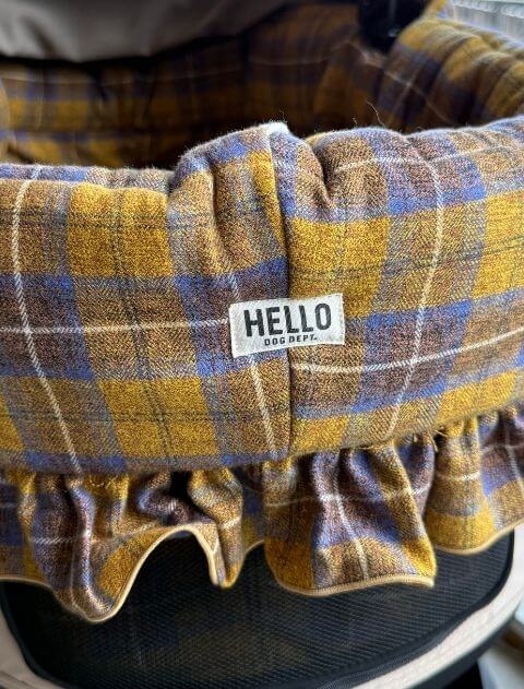 ドッグデプト、チェック柄カートカバー Mサイズ DOG GOODS】フリルチェックカートカバー