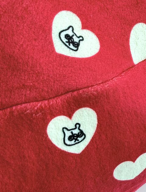 フリースハートドッグベッドカバー ブランドのドッグデプト/DOG DEPT