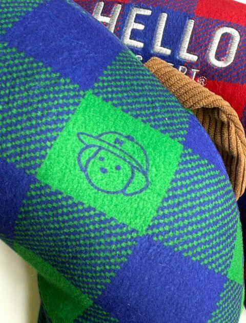 フリースチェック顎のせ枕  ブランドのドッグデプト/DOG DEPT