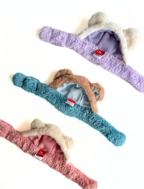 マフラー付きファー帽子 ブランドのドッグデプト/DOG DEPT