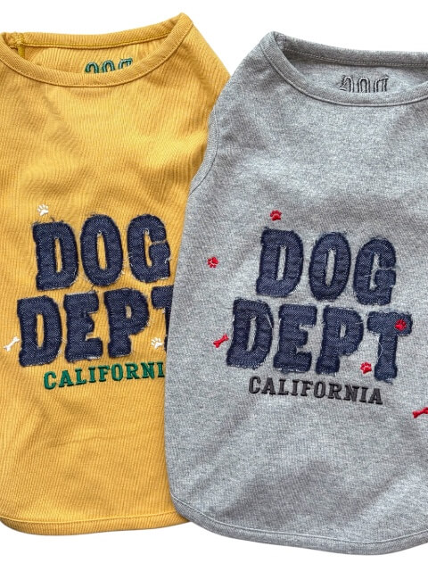 デニムアップリノースリーブ犬服ブランドのドッグデプト/DOG DEPT