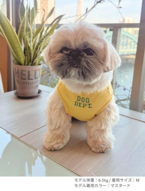 デニムアップリノースリーブ犬服ブランドのドッグデプト/DOG DEPT