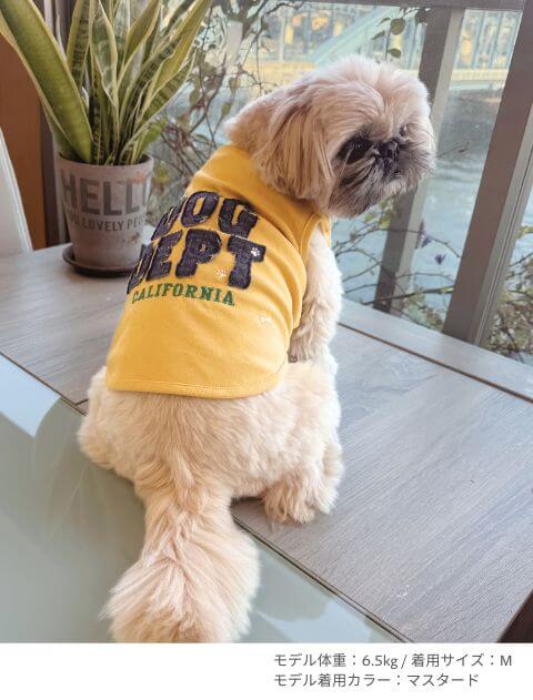 デニムアップリノースリーブ犬服ブランドのドッグデプト/DOG DEPT