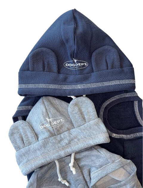 スウェットボタンパーカー犬服ブランドのドッグデプト/DOG DEPT