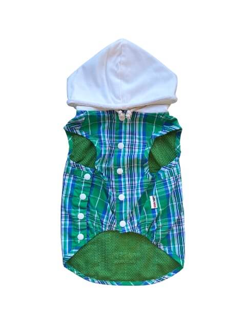 チェックシャツパーカー犬服ブランドのドッグデプト/DOG DEPT