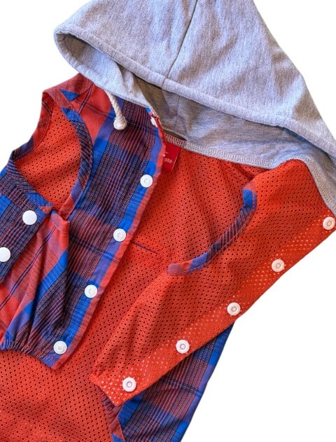 チェックシャツパーカー犬服ブランドのドッグデプト/DOG DEPT