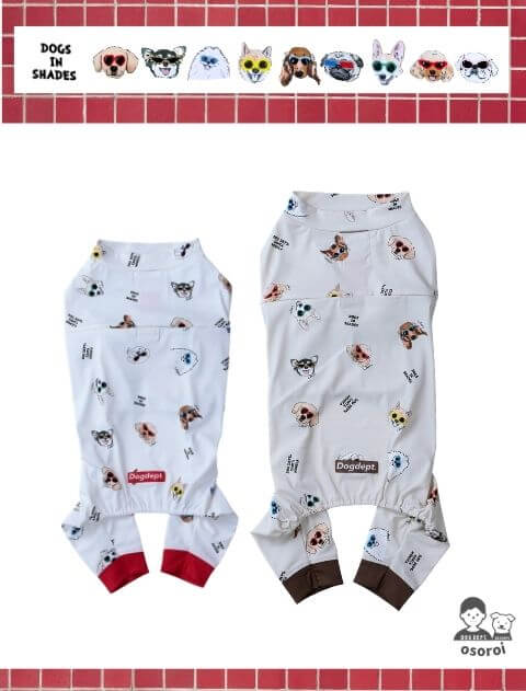 【DOG WEAR】DOGS IN SHADES ロンパース
