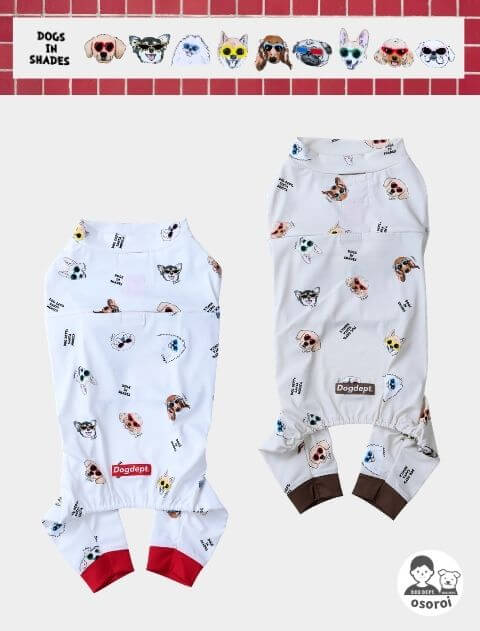 【DOG WEAR】DOGS IN SHADES ロンパース