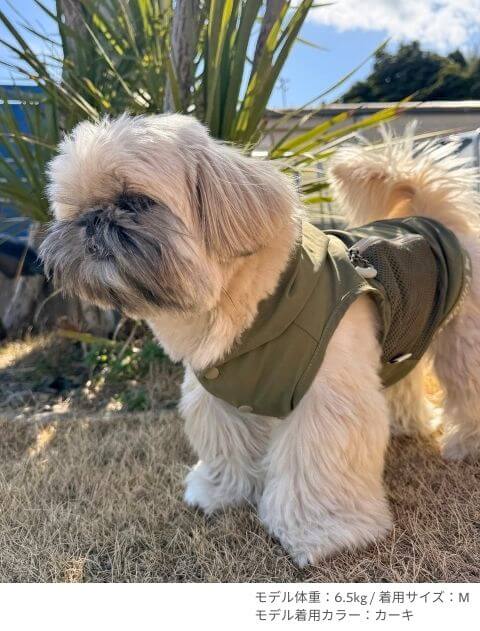 ドライタッチ　ボタンパーカー犬服ブランドのドッグデプト/DOG DEPT