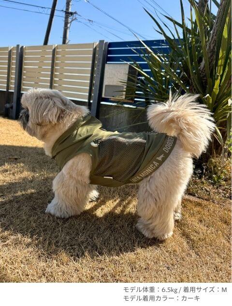 ドライタッチ　ボタンパーカー犬服ブランドのドッグデプト/DOG DEPT