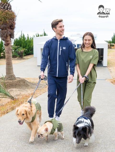 ドライタッチ　ボタンパーカー犬服ブランドのドッグデプト/DOG DEPT