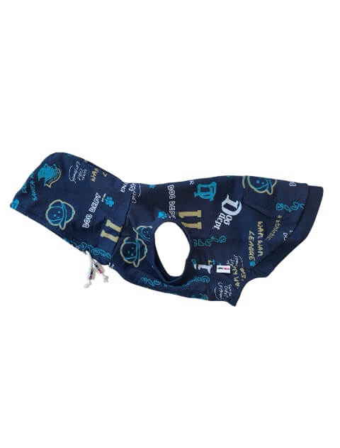 HELLO.MAX総柄ロゴボタンパーカー犬服ブランドのドッグデプト/DOG DEPT