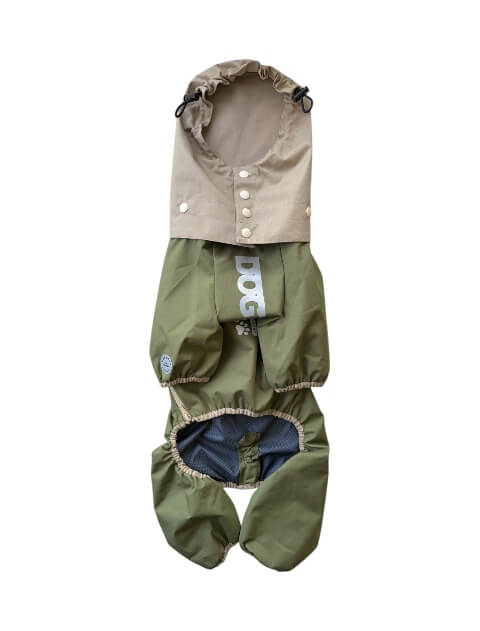 【耐水圧10000mm】撥水足付きレインコート 犬服ブランドのドッグデプト/DOG DEPT