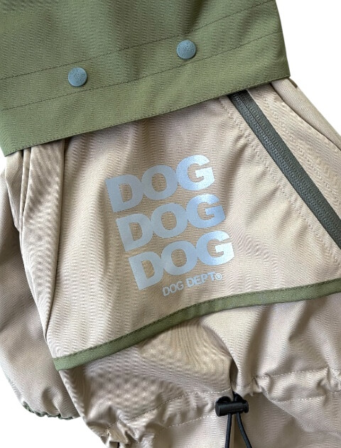 【耐水圧10000mm】撥水足付きレインコート 犬服ブランドのドッグデプト/DOG DEPT