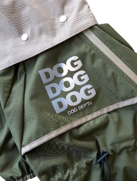 【耐水圧10000mm】撥水足付きレインコート 犬服ブランドのドッグデプト/DOG DEPT