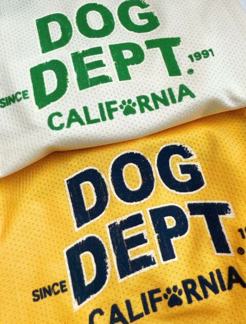 ダメージロゴフロッキーメッシュノースリーブ犬服ブランドのドッグデプト/DOG DEPT