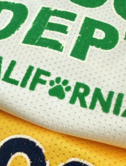 ダメージロゴフロッキーメッシュノースリーブ犬服ブランドのドッグデプト/DOG DEPT