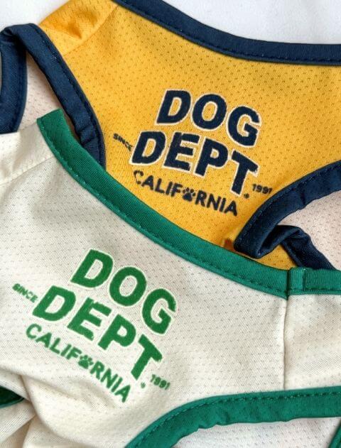 ダメージロゴフロッキーメッシュノースリーブ犬服ブランドのドッグデプト/DOG DEPT