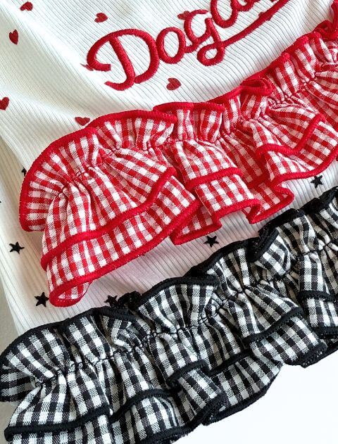 ショート丈ハート＆スターノースリーブ      犬服ブランドのドッグデプト/DOG DEPT