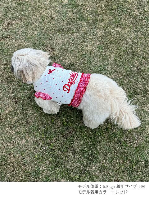 ショート丈ハート＆スターノースリーブ      犬服ブランドのドッグデプト/DOG DEPT