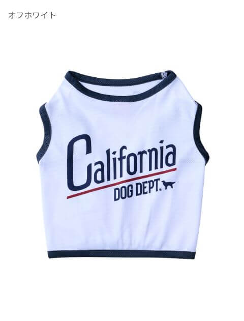 濡らして着るショート丈california ヴィンテージロゴノースリーブ      犬服ブランドのドッグデプト/DOG DEPT